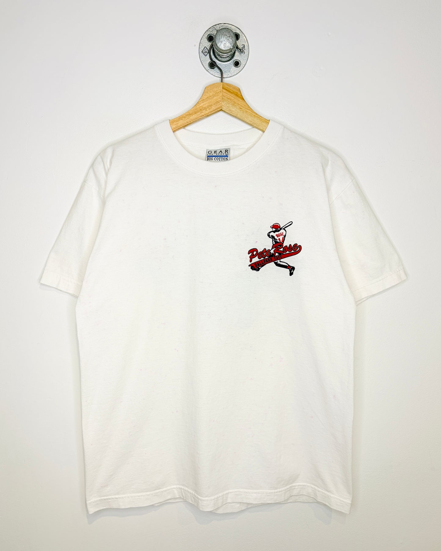 Vintage 1990s Pete Rose Ballpark Cafe White Tee Shirt