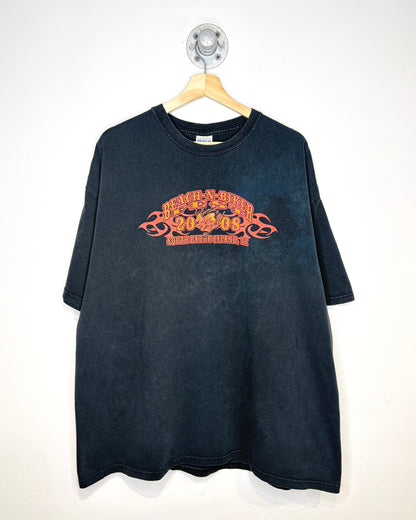 2008 Beach N Biker Fest Faded Black Tee Shirt