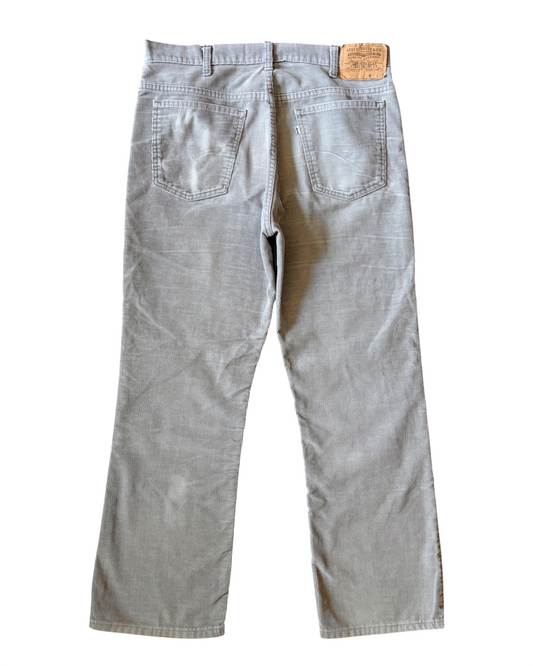 Vintage 80s Levi’s 516 Grey Bootcut Corduroy Pants