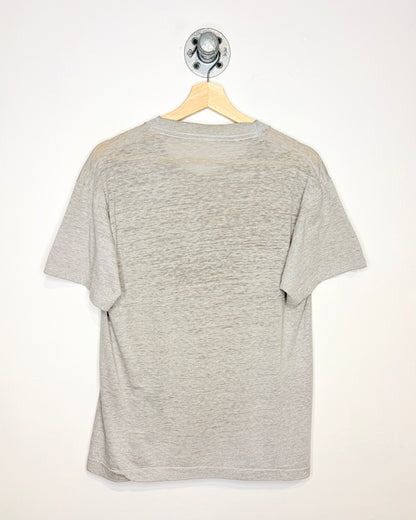 Vintage 1990 Blue Angels Paper Thin Grey Slub Tee Shirt