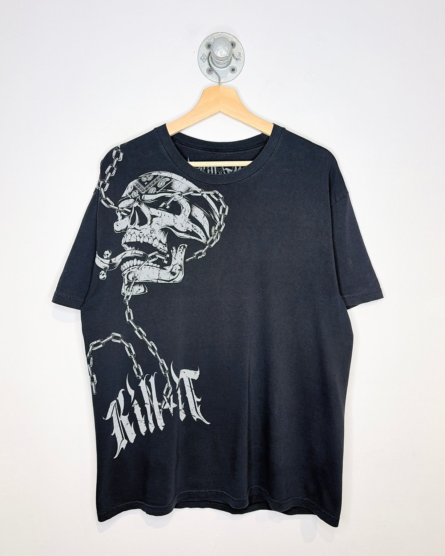 Y2K “Kill It” Affliction Style Black Tee Shirt