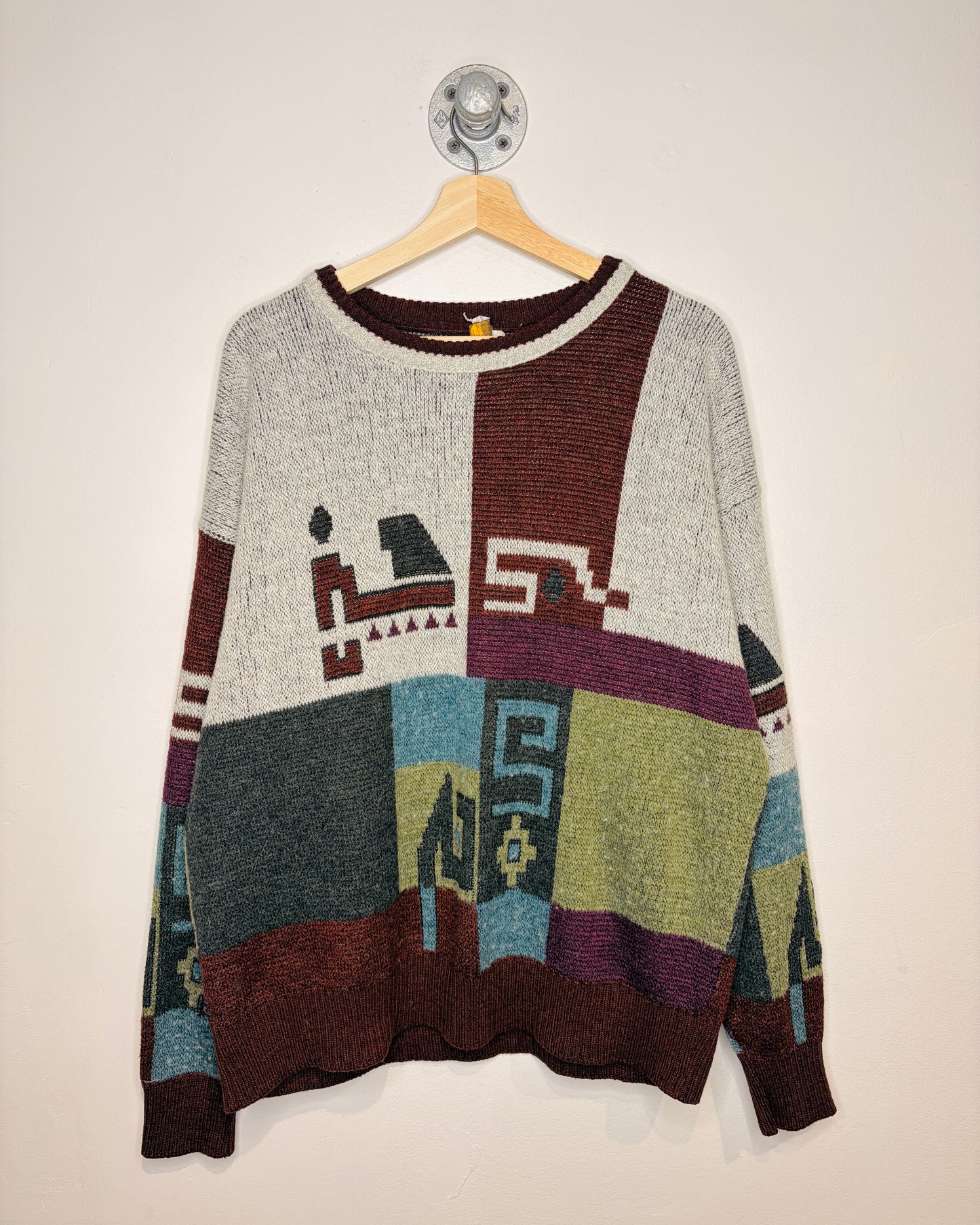 Vintage London Fog Abstract Knit Sweater