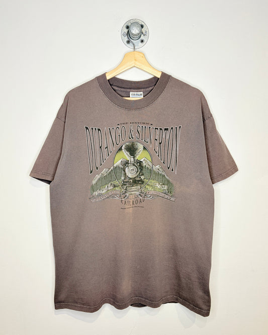 Vintage 1996 Durango & Silverton Railroad Earth Tone Tee Shirt