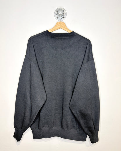 Vintage 1990s Ohio State Embroidered Logo Black Crewneck Sweatshirt