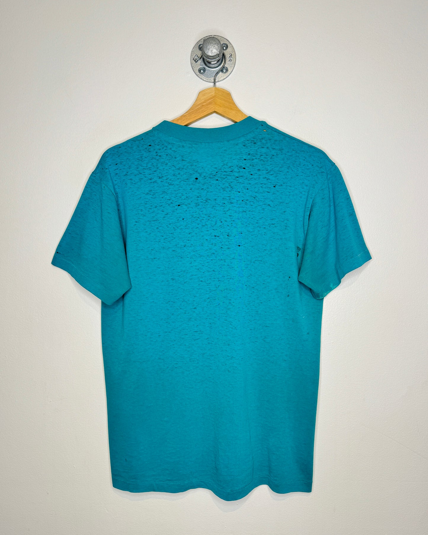 Vintage White Water Rafting Teal Tee Shirt