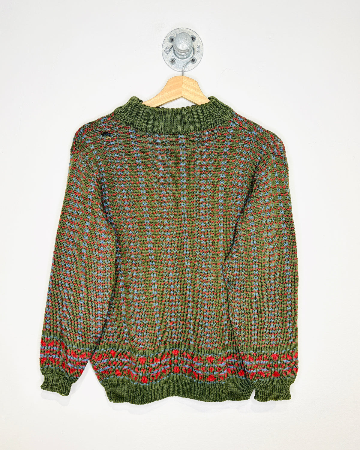 Vintage 70s Norgi Earth Tone Wool Knot Sweater