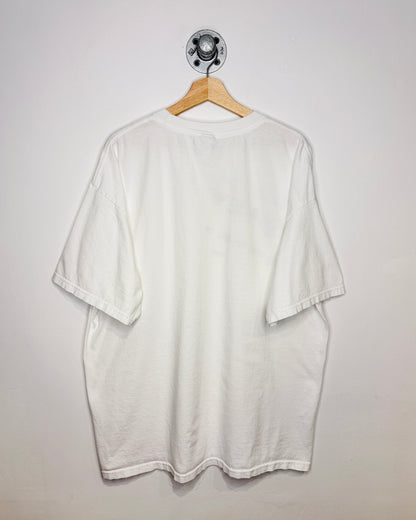 Vintage Y2K Oakley Glitch Print White Tee Shirt