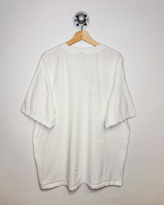 Vintage Y2K Oakley Glitch Print White Tee Shirt