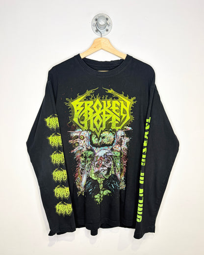 2000s Broken Hope Death Metal Black Longsleeve Shirt