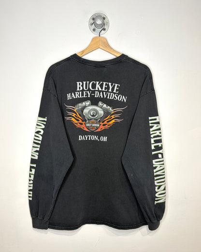 Harley Davidson Buckeye Faded Black Longsleeve Shirt