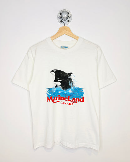 Vintage 90s MarineLand Canada White Tee Shirt