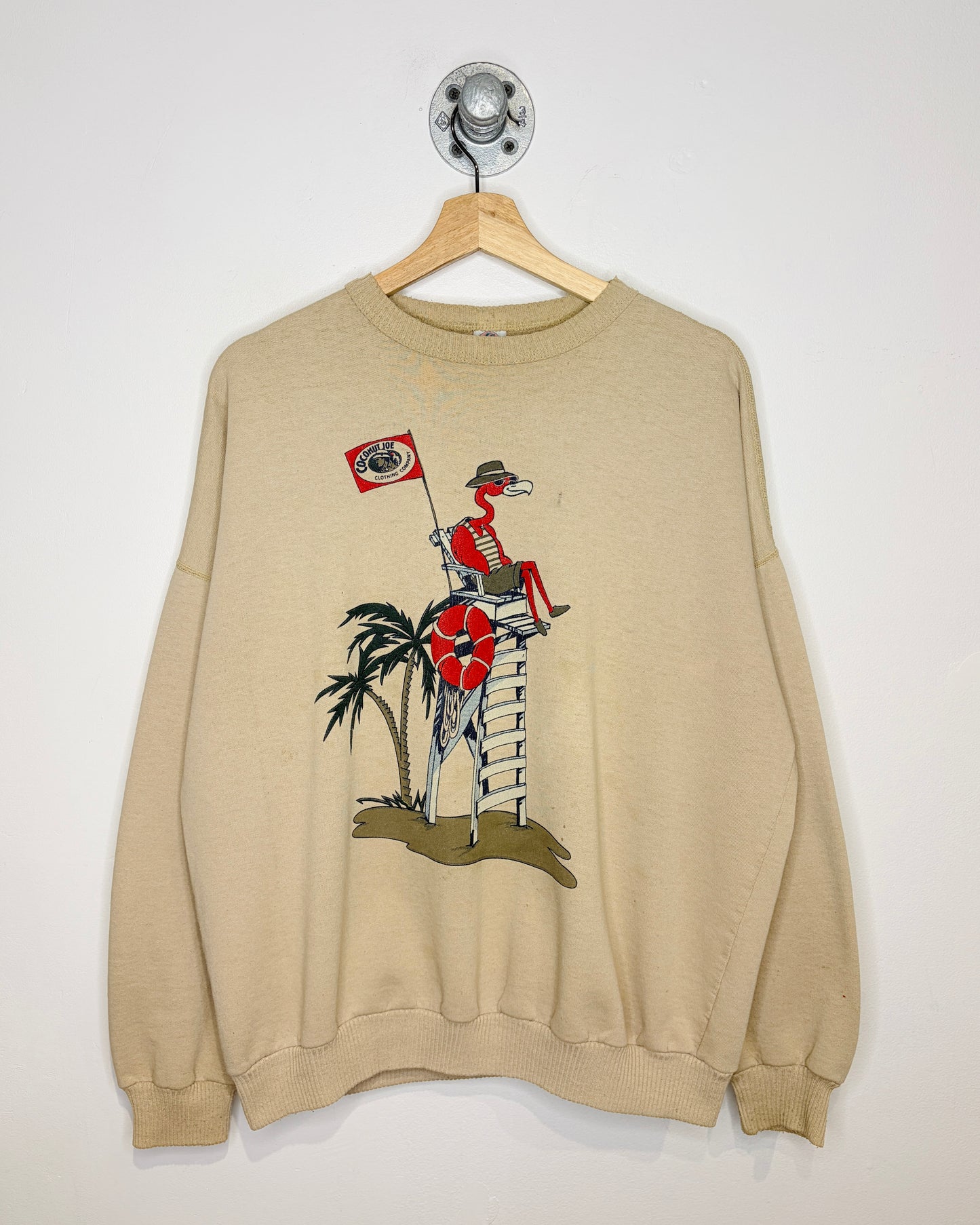 Vintage 90s Coconut Joe Tan Crewneck Sweatshirt
