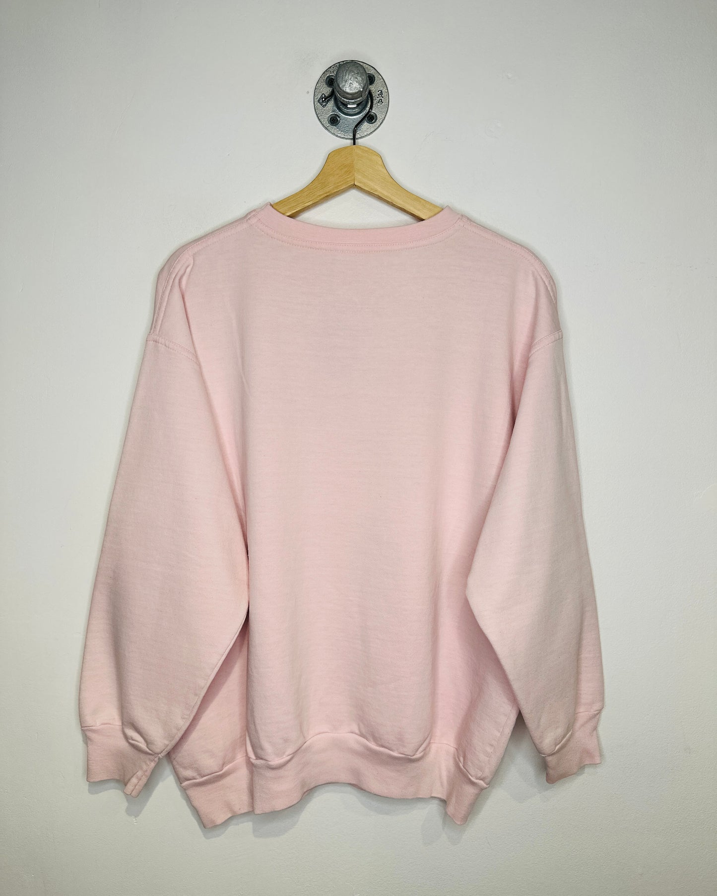 Vintage 1980s Cycling Graphic Print Light Pink Sweatshirt