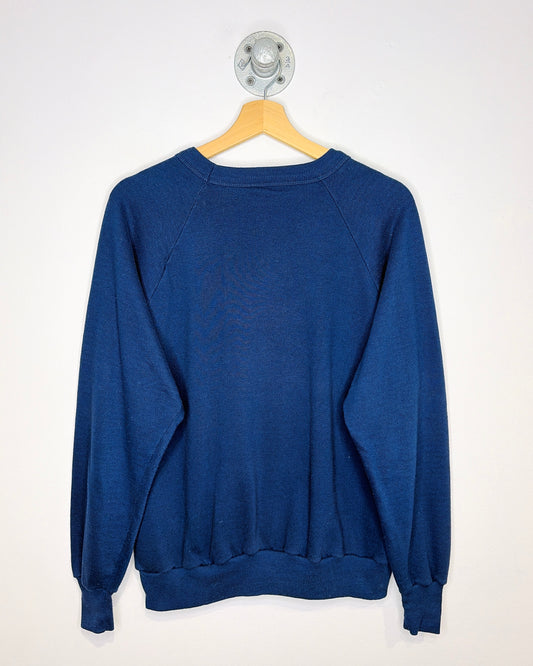 Vintage 80s Niagara Falls Navy Blue Raglan Crewneck Sweatshirt