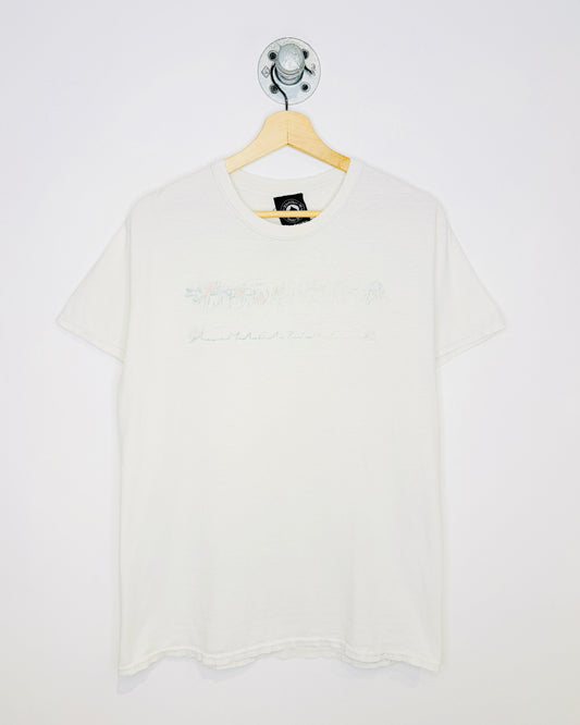 Thrasher Skate Faded Graphic White Distressed Tee Shirt