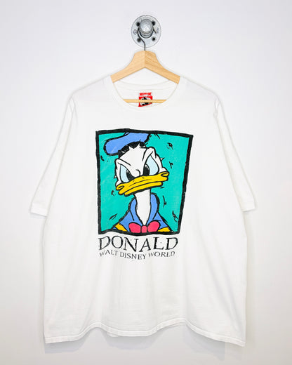 Vintage 90s Donald Duck Disney World White Tee Shirt