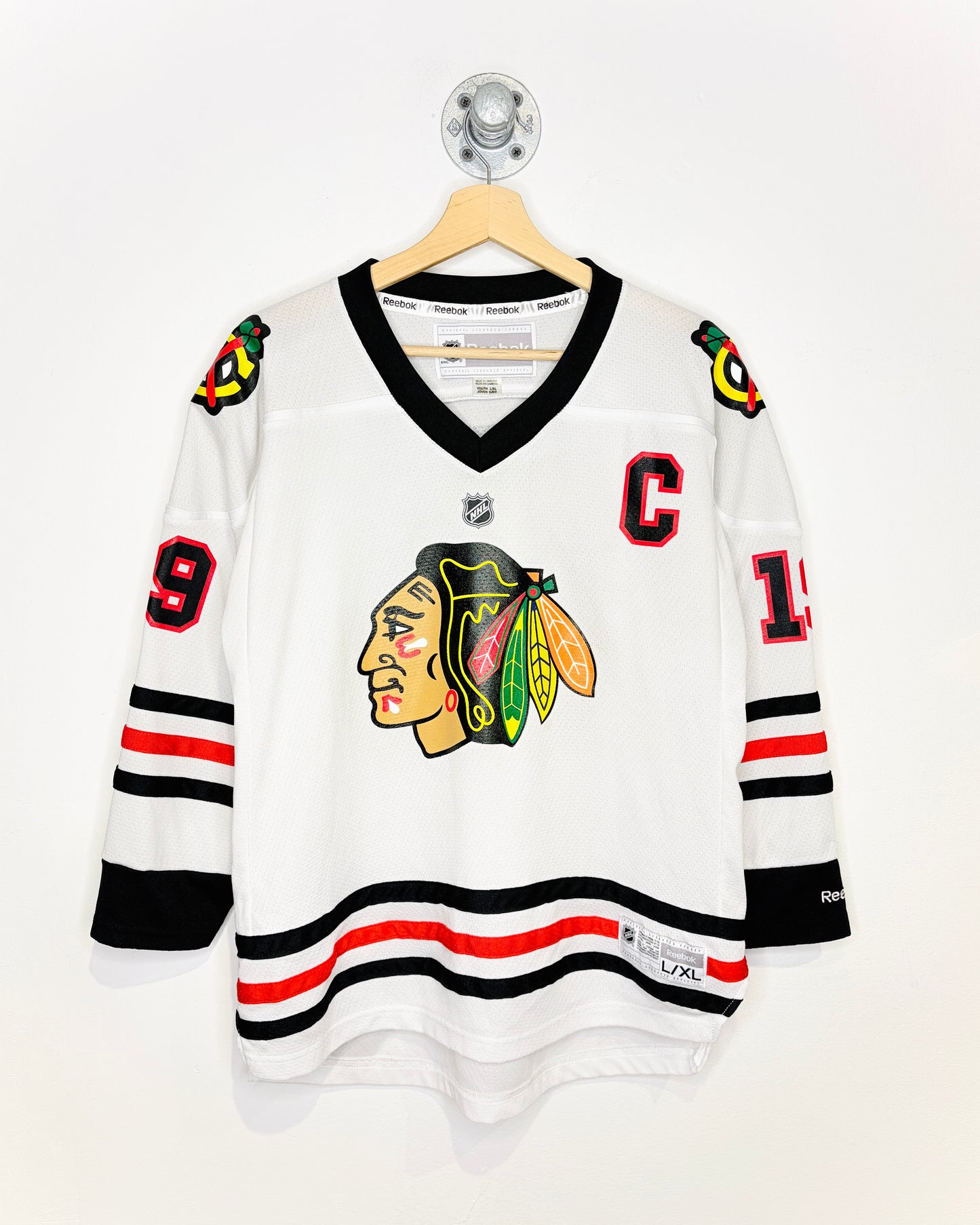 Reebok Chicago Black Hawks Toews White Hockey Jersey