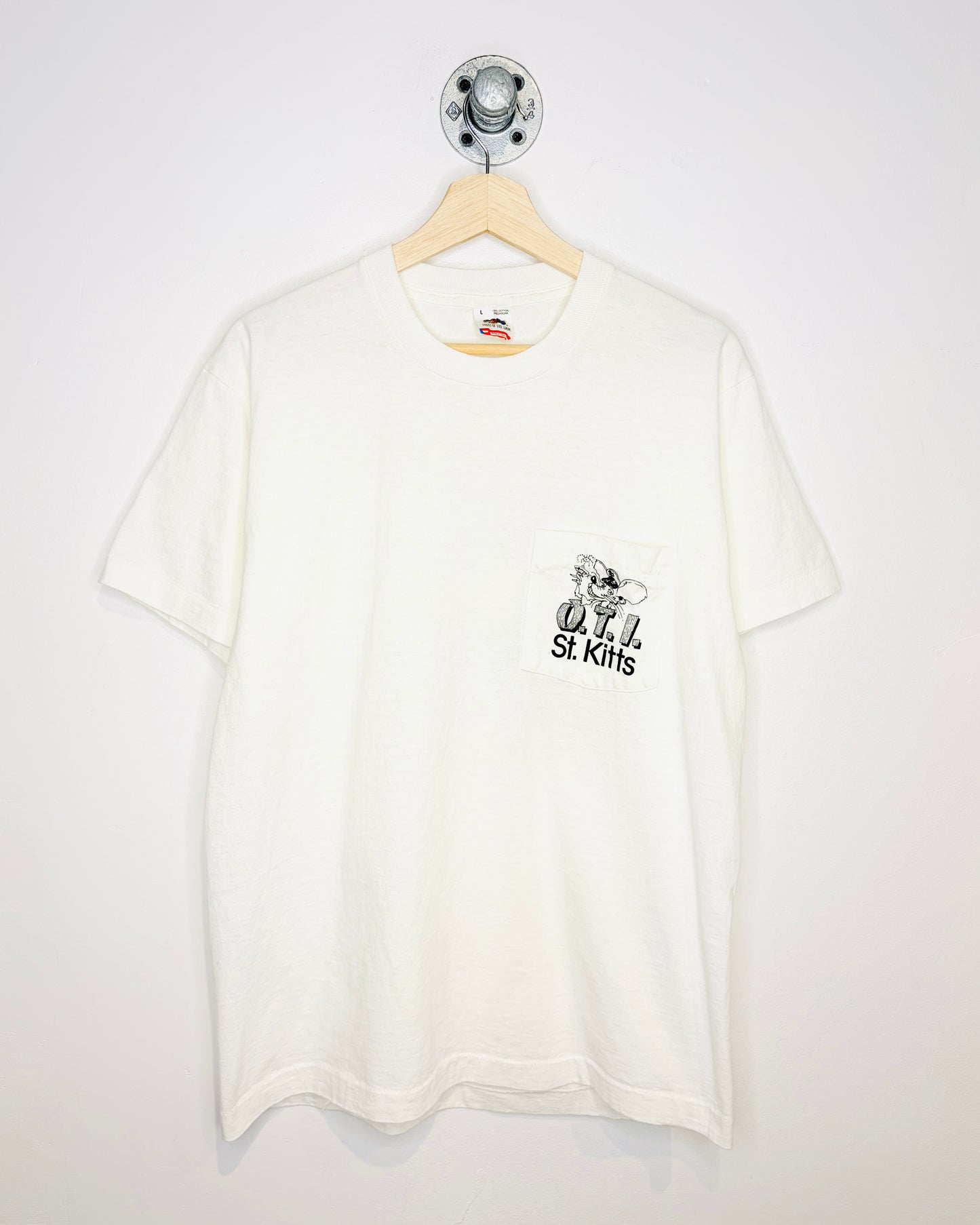 Vintage 90s Fisherman’s Wharf Rat White Tee Shirt