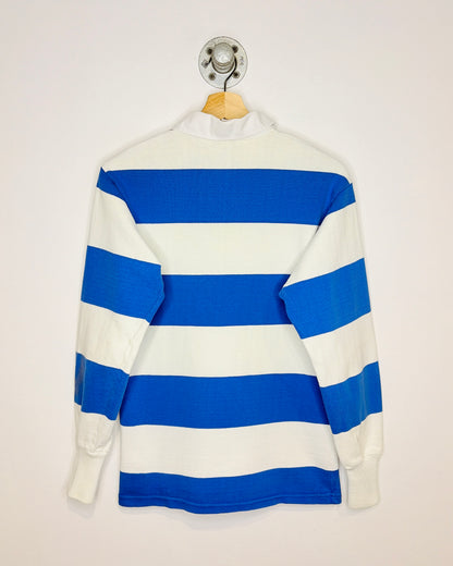 Vintage 90s Geology University Of Alberta Royal Blue & White Rugby Shirt