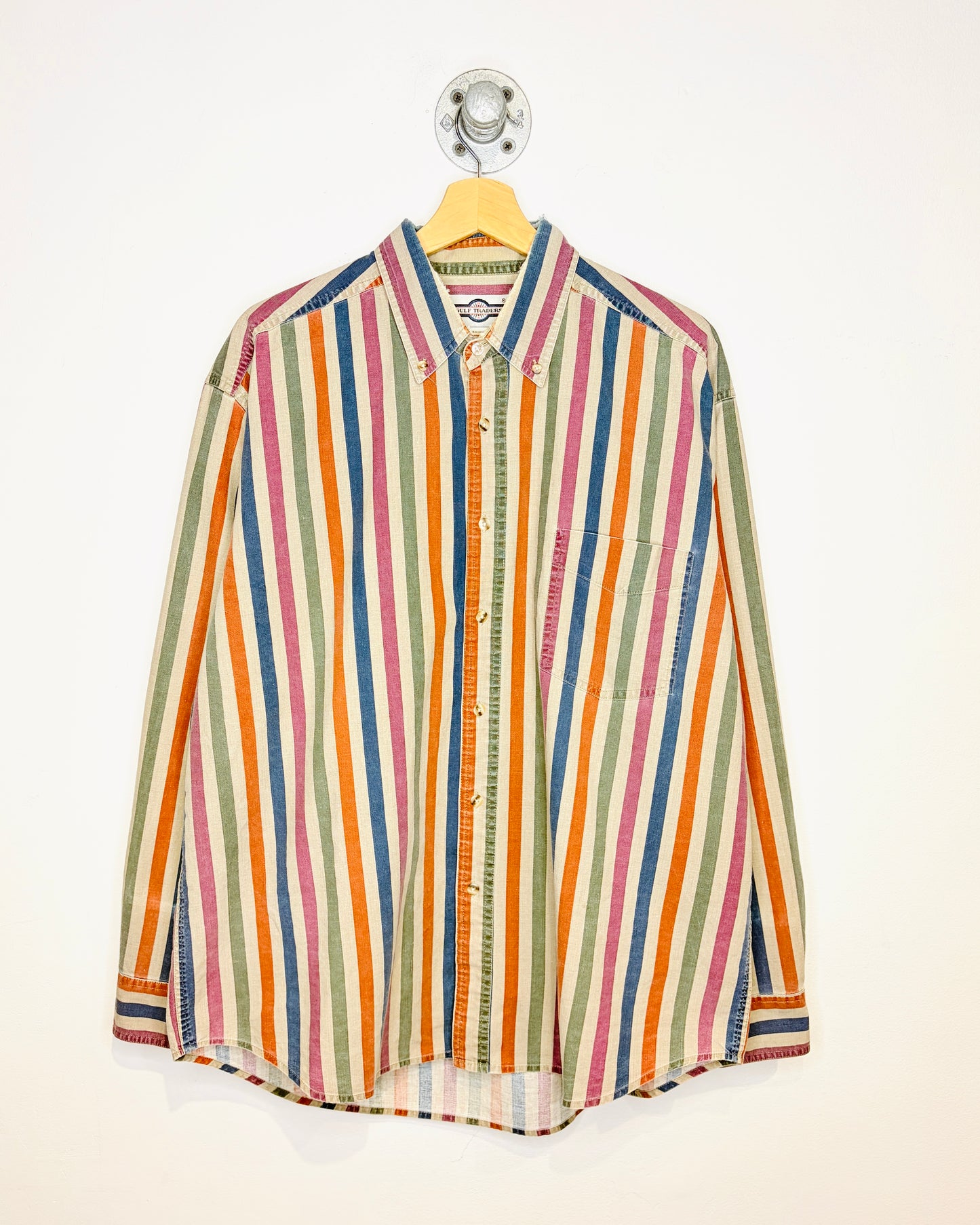 Vintage 90s Gulf Traders Multicoloured Button Up Shirt