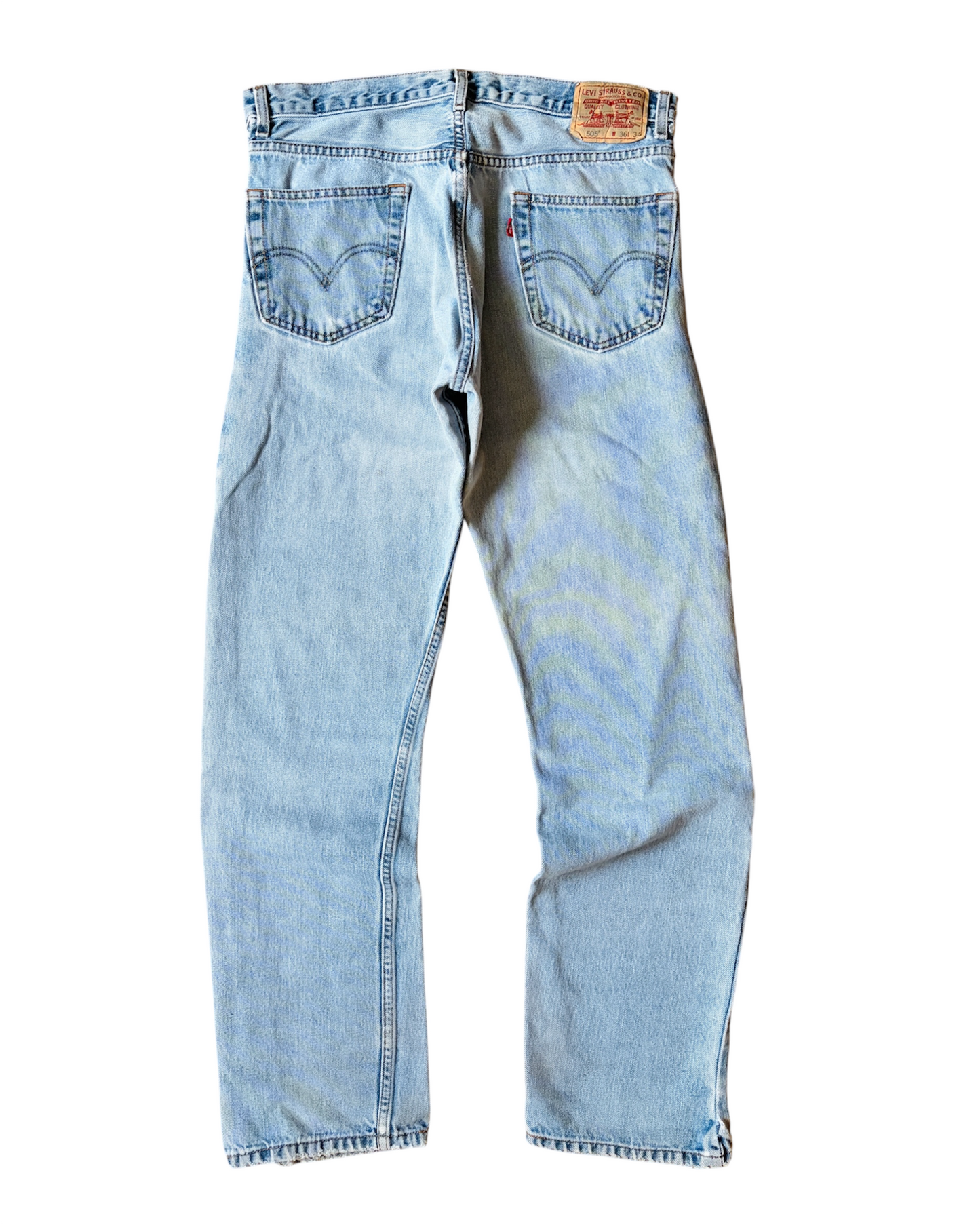 Vintage 2000s Levi’s 505 Distressed & Faded Light Wash Jeans