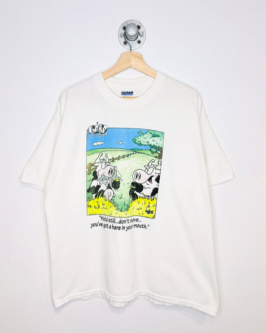 Vintage 1999 A Herd Of Laughter White Tee Shirt
