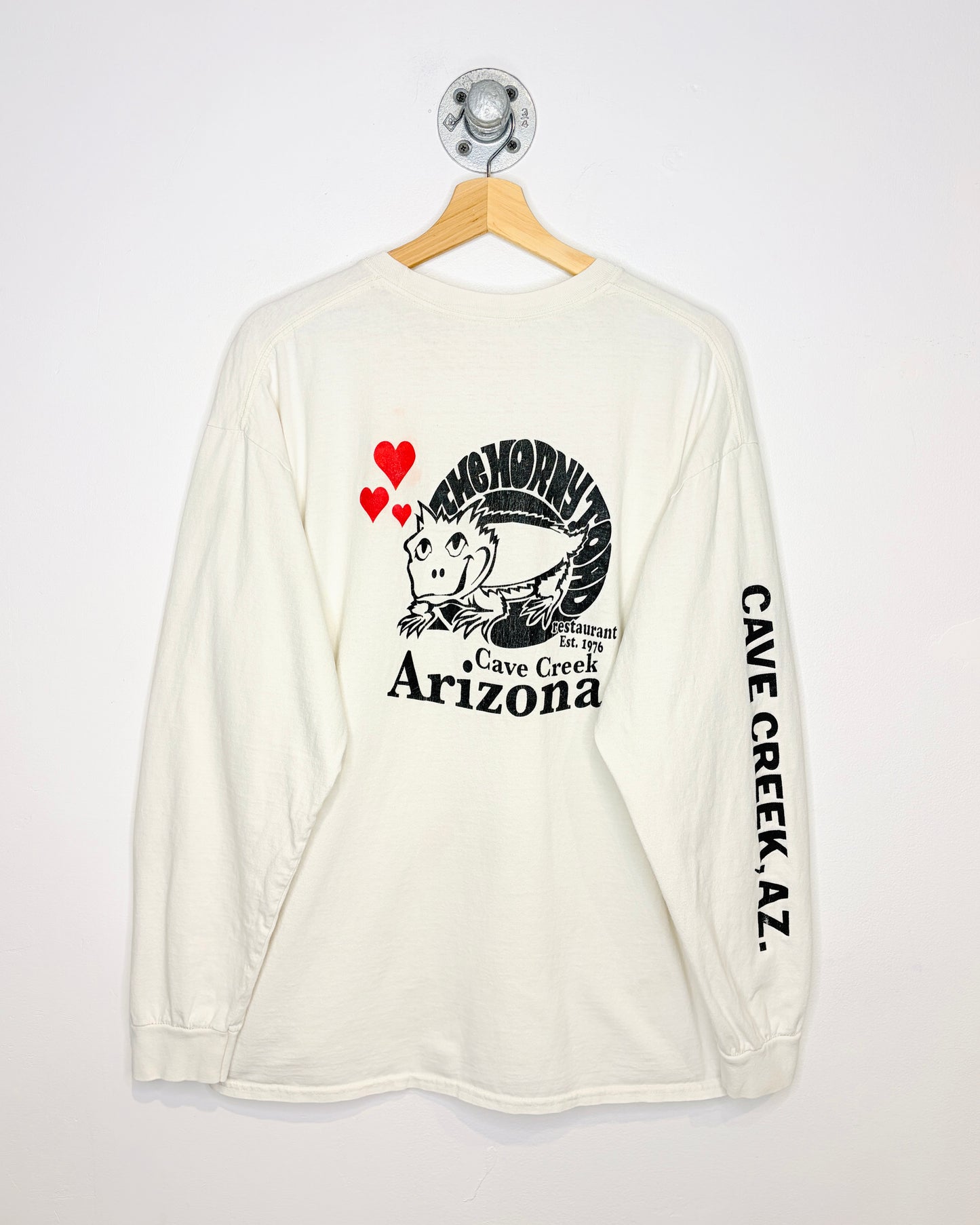 2000s The Horny Toad Cave Creek AZ White Longsleeve Shirt
