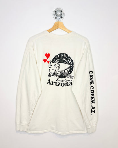 2000s The Horny Toad Cave Creek AZ White Longsleeve Shirt