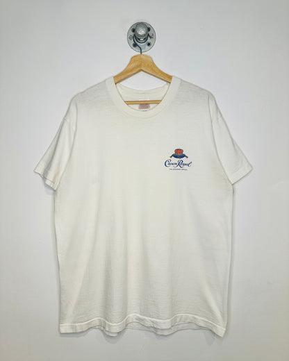 Vintage 90s Crown Royal Whisky White Promo Tee Shirt