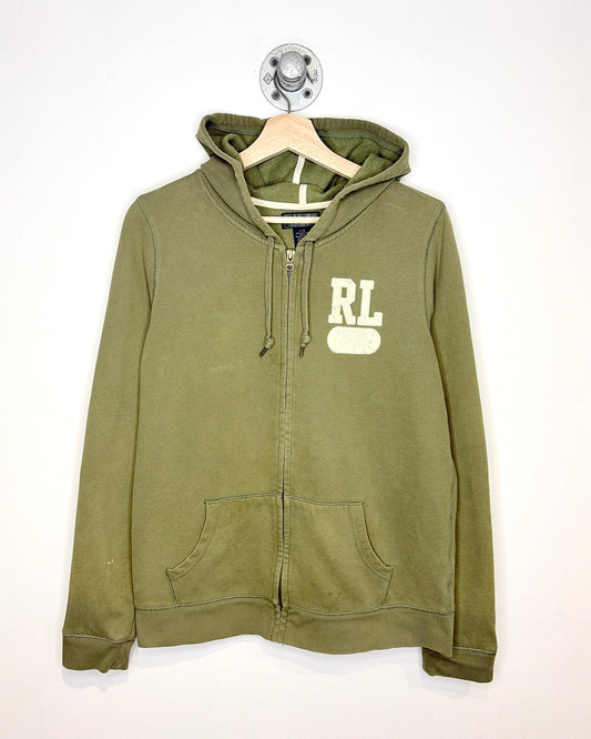 2000s Women's Polo Jeans Earth Tone Zip Up Hoodie