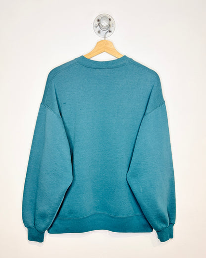 Vintage 90s Crayola Embroidered Dark Teal Crewneck Sweatshirt