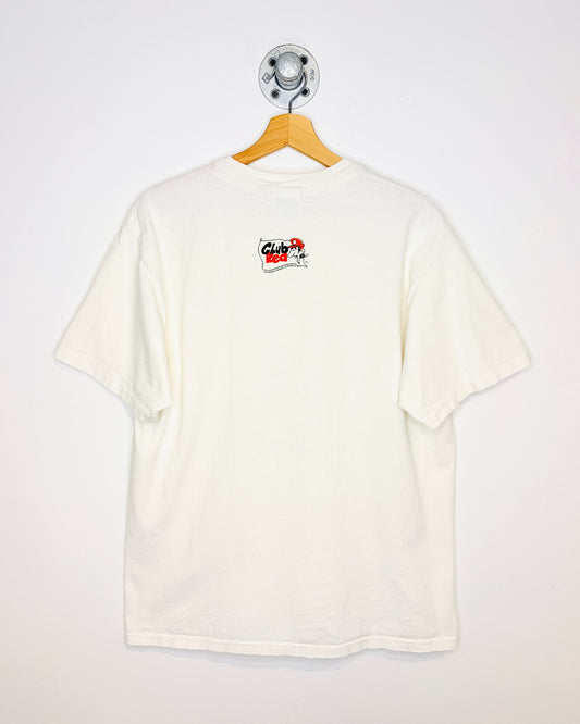 Vintage 1995 Club Red Max Laffs White Tee Shirt