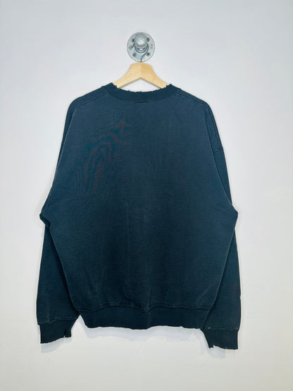 Vintage 1996 Baileys Figure Skating Championships Black Distressed Sweatshirt Crewneck