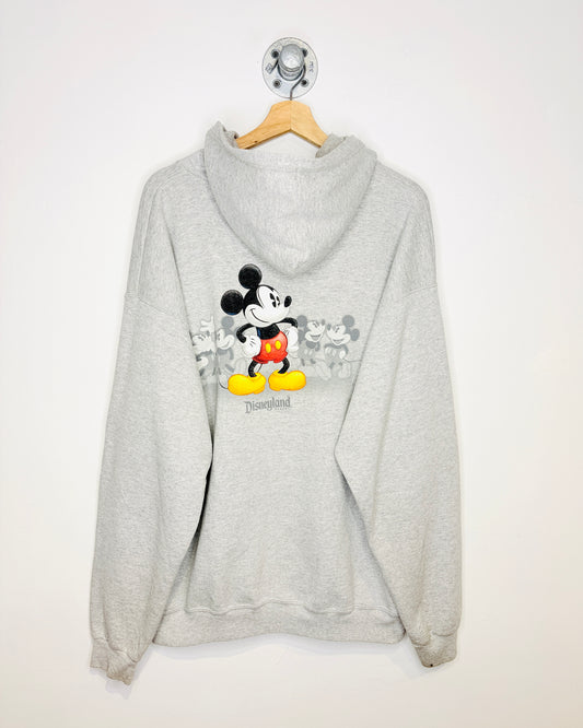 Vintage Disneyland Mickey Grey Zip Up Hoodie