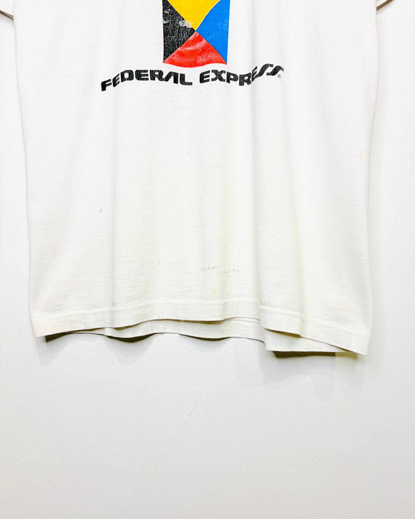 Vintage 90s Federal Express White Tee Shirt