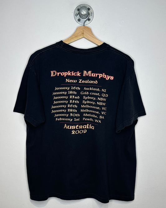 2009 Drop Kick Murphys Australia Tour Black Tee Shirt