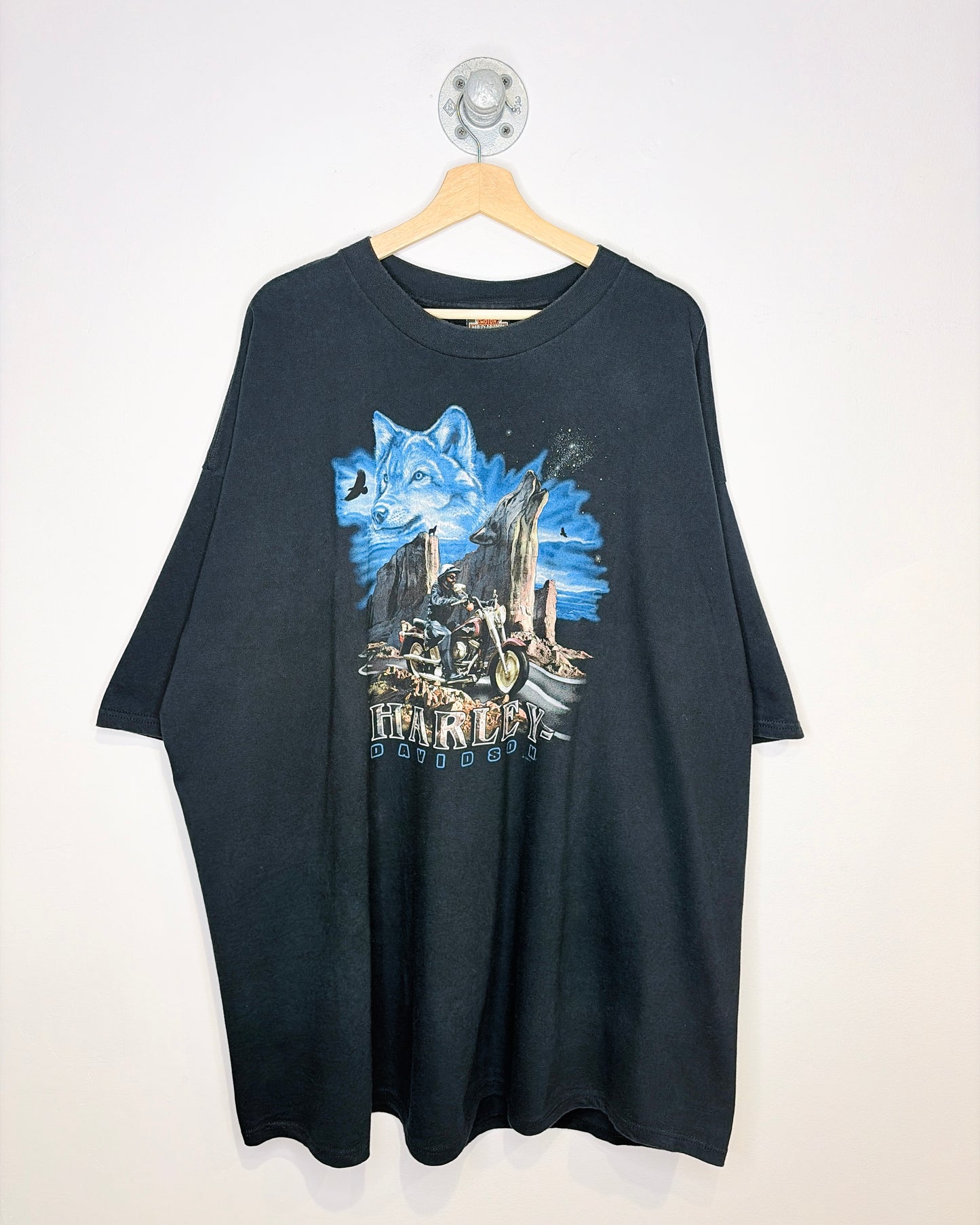 Vintage 1998 Harley Davidson Toledo Ohio Black Tee Shirt
