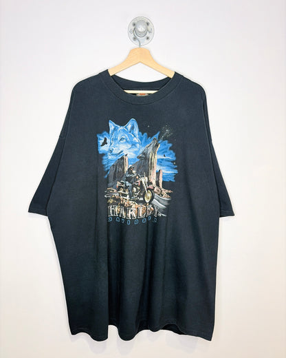 Vintage 1998 Harley Davidson Toledo Ohio Black Tee Shirt