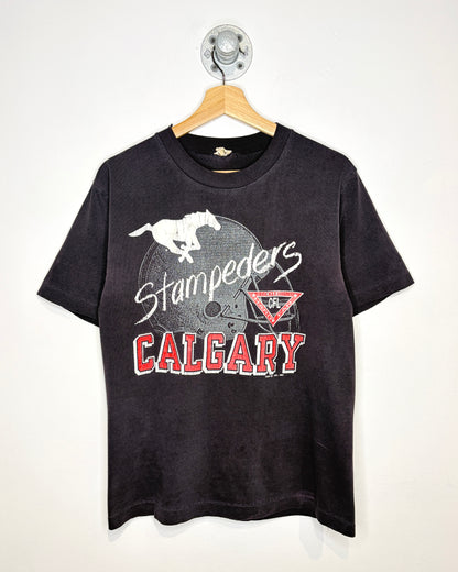 Vintage 1991 Calgary Stampeders Black Tee Shirt