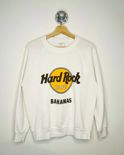 Vintage Hard Rock Cafe Bahamas White Crewneck Sweatshirt