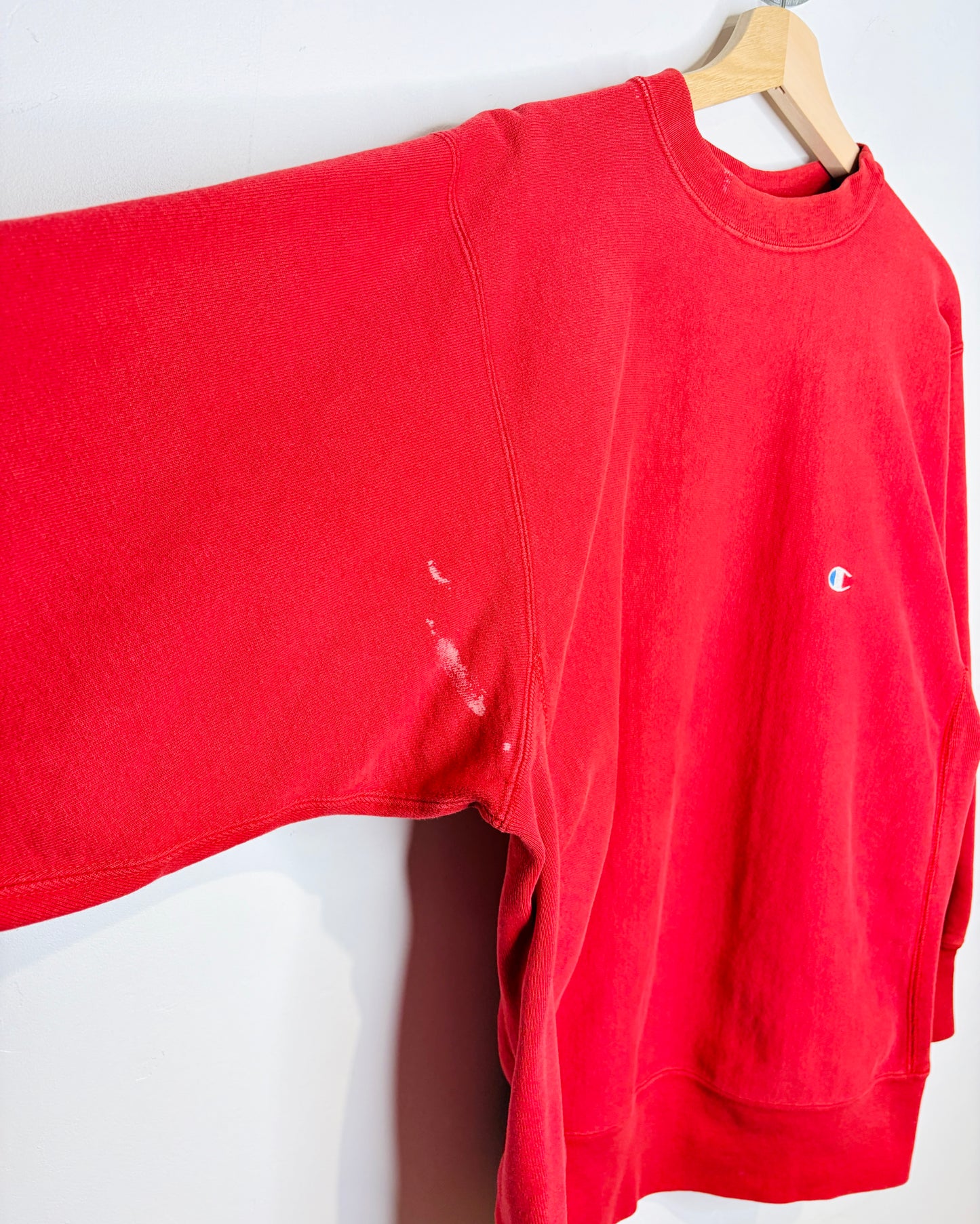 Vintage 90s Champion Reverse Weave Faded Red Crewneck Sweatshirt