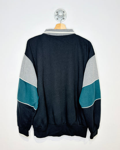 Vintage 90s J. R. Buck Three Tone Collared Sweatshirt