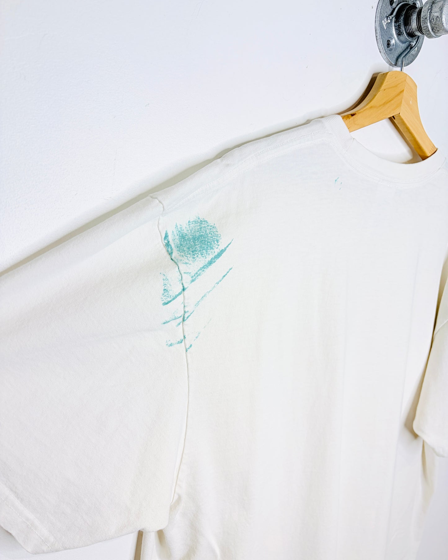 Vintage 90s Nike Half Tone Swoosh White Tee Shirt