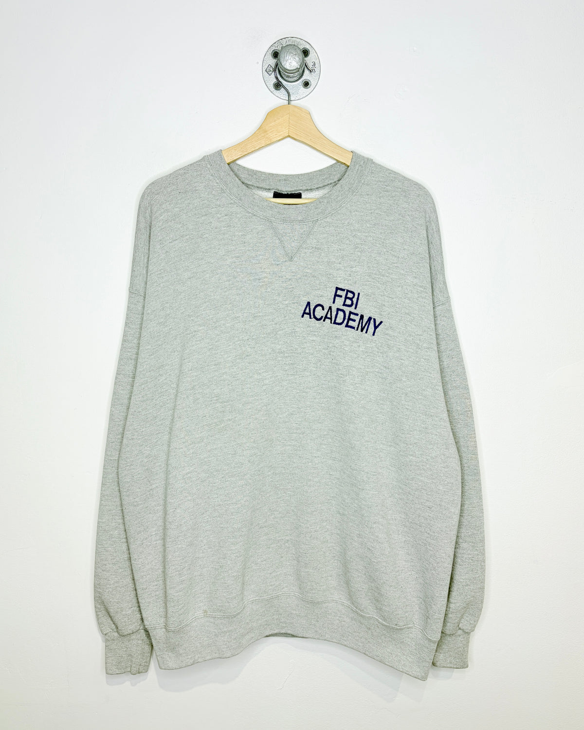 Vintage 90s FBI Academy Grey Crewneck Sweatshirt