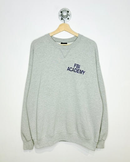 Vintage 90s FBI Academy Grey Crewneck Sweatshirt