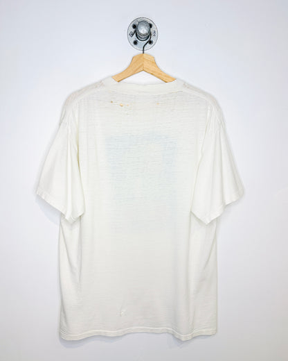 Vintage 1989 Bo Chin Che “Gossip” Graphic White Tee Shirt