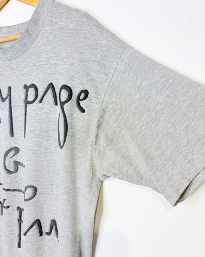 Vintage 1990s Jimmy Page And Robert Plant Grey Tee Shirt