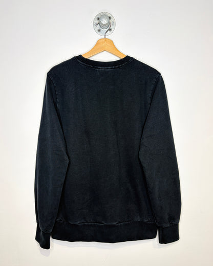 2000s Oakley Spellout Faded Black Crewneck Sweatshirt