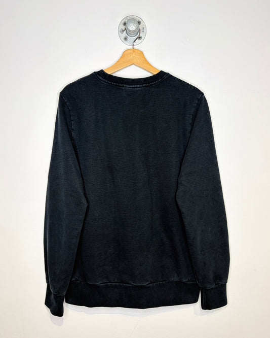 2000s Oakley Spellout Faded Black Crewneck Sweatshirt