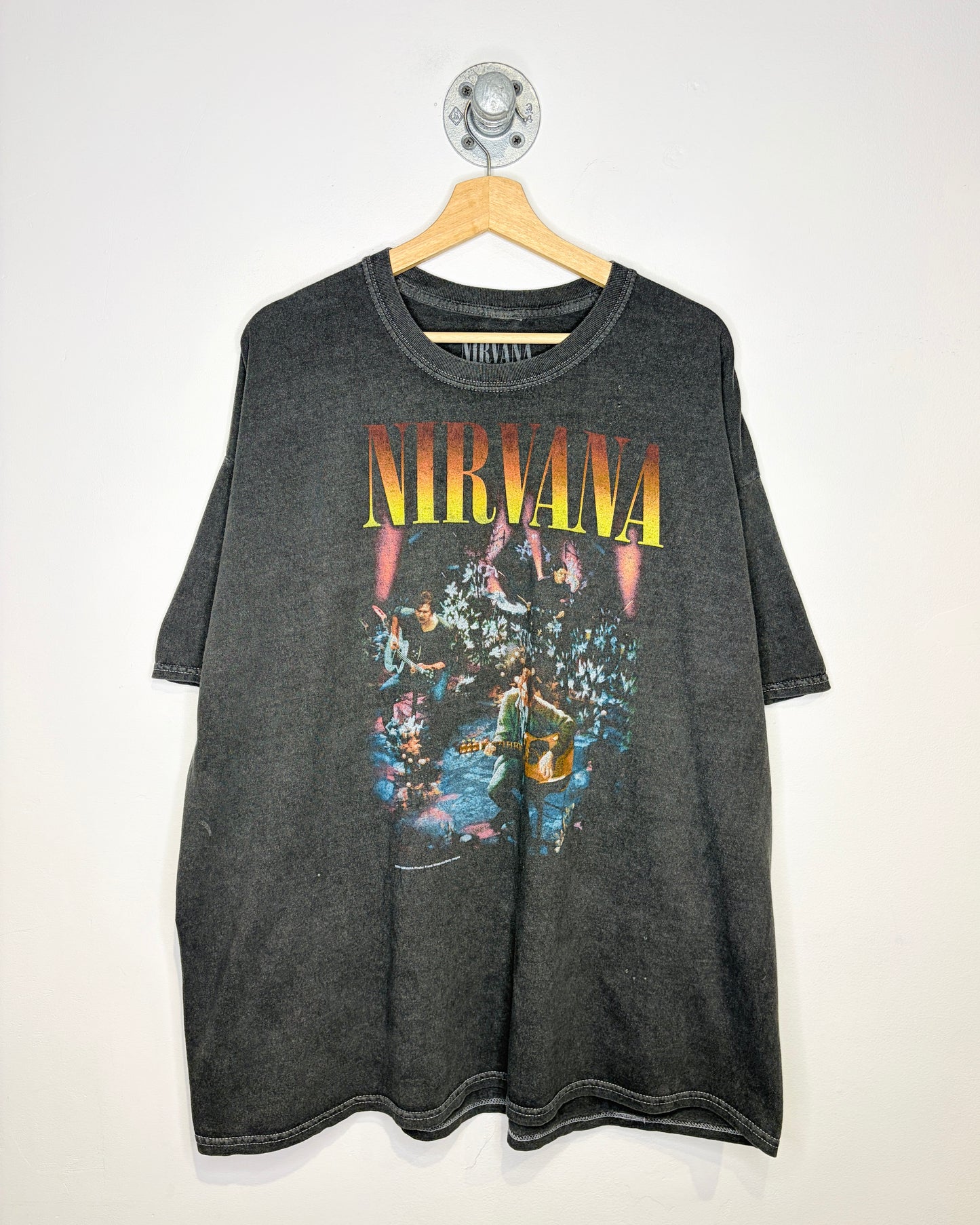 Nirvana Unplugged Faded Black Tee Shirt